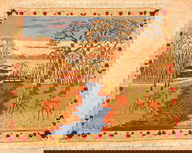 Persian ISFAHAN RUG 2'4" x 2'9": Title: Persian ISFAHAN RUG 2'4" x 2'9" Description:OLD, SEMI ANTIQUE PRE- PRE-REVOLUTION WOVEN DURING LATE SHAH ERA MUST SEE