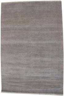 Khaki Grass Design 6X9 Modern Oriental Rug: Title: Khaki Grass Design 6X9 Modern Oriental Rug Description:Handmade 6X9 khaki oriental rug made with vegetable dyes (fine wool pile and cotton foundation), superior knot count, and alluring ancient