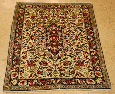 Persian BIJAR RUG 2'7" x 3'4": Title: Persian BIJAR RUG 2'7" x 3'4" Description:OLD,ANTIQUE HIGHLY DETAILED Persian BIJAR ORIENTAL RUG_HIGH KPSI_KORK WOOL with exact size of 2'7" x 3'4" Beautiful color combination BEJAR rug with a