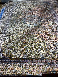Hand Knotted Chinise Rug 3x5 ft: Title: Hand Knotted Chinise Rug 3x5 ft Description:Hand Knotted Persian Nain Rug 8.10x11.10 ft Size: 8.10x11.10 ft Circa:1980 Origin:Iran Material:100 % Wool Reserve: $200.00 Shipping: Domestic: Flat-
