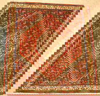 Persain BIJAR RUG 2'6"X2'9": Title: Persain BIJAR RUG 2'6"X2'9" Description:OLD,ANTIQUE HIGHLY DETAILED FINE VILLAGE WOVEN KORK WOOL_HIGH KPSI WOVEN Persian BIJAR ORIENTAL RUG.........Highly detailed allover design pattern ......
