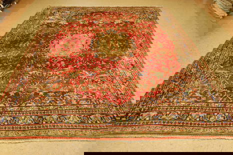 Persian BIJAR RUG 7.3 x 10.3: Title: Persian BIJAR RUG 7.3 x 10.3 Description:OLD,ANTIQUE VERY FINE KURK WOOL Persian BIJAR ORIENTAL RUG. Detailed floral design with many wonderful colors with Fine kurk wool woven on cotton founda
