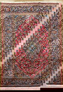 Persian Kashan Hand Knotted Oriental Rug 6'4" x 10'9": Title:Persian Kashan Hand Knotted Oriental Rug 6'4" x 10'9" Description:&#8226; Rug Number: H252 &#8226; Country of Origin: Iran &#8226; Style, Design: Persian Kashan, Floral, Medallion &#8226; Size (