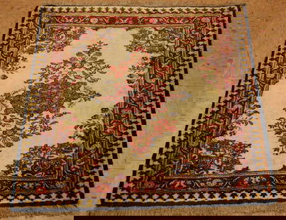 Persian BIJAR RUG ,2'7"x2'7": Title: Persian BIJAR RUG ,2'7"x2'7" Description:OLD,ANTIQUE HIGHLY DETAILED FINE Persian BIJAR ORIENTAL RUG........with exact size of 2'7" x 2'7"...........KORK Wool woven on cotton foundation made to