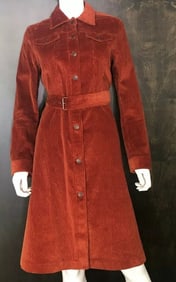 Maison Margiela MM6 Brown Midi Jacket Coat w/ Belt Size IT38