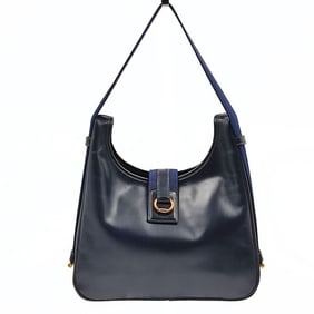 HERMES Tsako vintage bag in blue leather from 1986