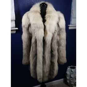 Gorgeous Platinum Blush Fox Fur Stroller Coat Jacket