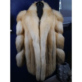 2 die 4 Golden Island Fox Fur Stroller Coat Jacket