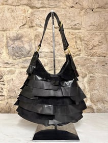 SAINT LAURENT Saint Tropez Rouches Shoulder Bag