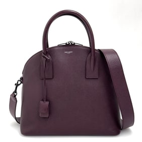 SAINT LAURENT Sac de Jour Duffle Bowling in Bordeaux Leather