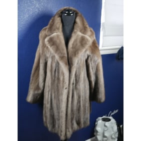 RARE Blue Iris Gunmetal Grey Mink vintage Fur Coat Jacket