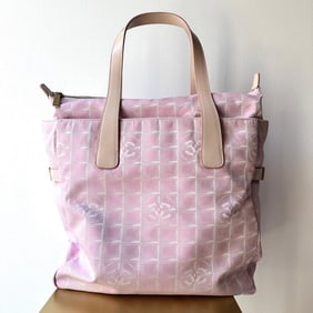 CHANEL Travel Line Shopper Bag in Pink Jacquard