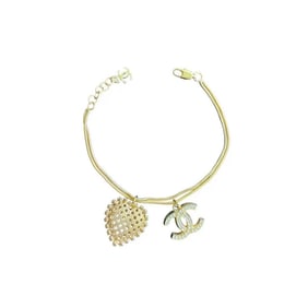 CHANEL CC CRYSTAL & HEART BRACELET