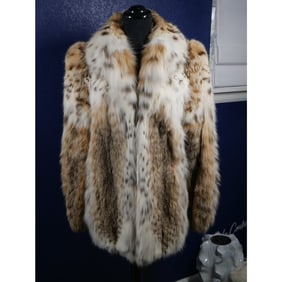 Stunning Heavily Spotted Lynx Fur Coat Jacket