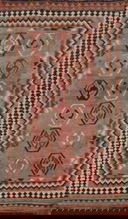 Antique Vegetable Dye Kilim Qashqai Persian Rug 4x8: Title: Antique Vegetable Dye Kilim Qashqai Persian Rug 4x8 Description:A Beautiful Genuine Iran ( Persia ) Kilim (Qashqai) rug is Hand Woven by skillful weavers in Iran ( Persia ) with