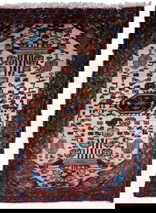 Handmade vintage Persian Mahal rug 2.3' x 3.5' (72cm x 108cm) 1970s: Title: Handmade vintage Persian Mahal rug 2.3' x 3.5' (72cm x 108cm) 1970s Origin:Middle East Dimension: 2.3' x 3.5' (72cm x 108cm) Materials:wool Year:1970s Description:Handmade vintage Persian Mahal