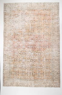 12'7'' x 8'5'' Handmade Vintage Wool Rug - 18631: Title: 12'7'' x 8'5'' Handmade Vintage Wool Rug - 18631 Description:Vintage Rug Handmade, handwoven with traditional technique. Low pile, soft rug. Rug Condition : Fully cleaned and ready to use Origi