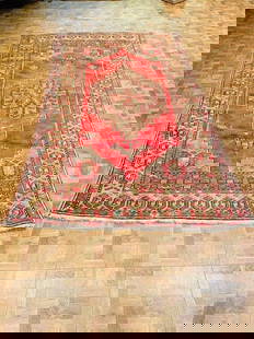 Antique Turkish Decorative rug-4812-16: Title: Antique Turkish Decorative rug-4812-16 Description:Beautiful antique Turkish vilage rug, from cental Turkey, size 3 ft. 6 inches by 7 ft. 2 inches, circa 1930,excellent condition with a good pi