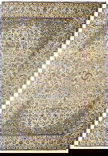 LIGHT GREEN 10' x 16' Semi-Antique Persian Najafabad Esfahan Rug #2028: Title:LIGHT GREEN 10' x 16' Semi-Antique Persian Najafabad Esfahan Rug #2028 Description:Size in Feet: Width: 10' x Length: 16' Size in Inches: Width: 120 in x Length: 192 in Rug Type: Area Rug Colors