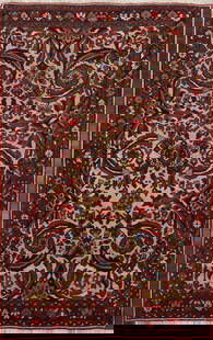 Antique Vegetable Dye Bakhtiari Persian Area Rug 5x6: Title: Antique Vegetable Dye Bakhtiari Persian Area Rug 5x6 Description:A Beautiful Genuine Iran ( Persia ) Bakhtiari rug is Hand Knotted by skillful weavers in Iran ( Persia ) with