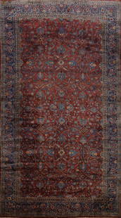 Antique Vegetable Dye Kashan Persian Large Rug 12x23: Title: Antique Vegetable Dye Kashan Persian Large Rug 12x23 Description:A Beautiful Genuine Iran ( Persia ) Kashan rug is Hand Knotted by skillful weavers in Iran ( Persia ) with Kork Woo