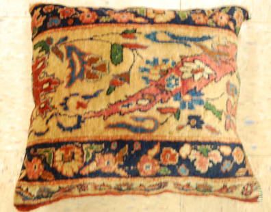 Hand-Made antique rug Pillow Cushion Rug 1'2" x 1' 8": Title: Hand-Made antique rug Pillow Cushion Rug 1'2" x 1' 8"Description:Antique detailed design hand made functional_useable