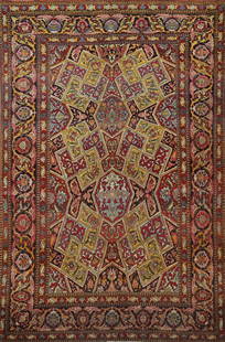 Pre-1900 Antique Kerman Ravar Persian Rug 4x7: Title: Pre-1900 Antique Kerman Ravar Persian Rug 4x7 Description:A Beautiful Genuine Iran ( Persia ) Kerman (Ravar) rug is Hand Knotted by skillful weavers in Iran ( Persia ) with