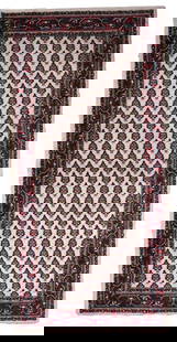 Vintage Italian Seraband style rug 2.2' x 4.5' (68cm x 140cm) 1970s: Title: Vintage Italian Seraband style rug 2.2' x 4.5' (68cm x 140cm) 1970s Origin:Italy Dimension: 2.2' x 4.5' (68cm x 140cm) Materials:wool Year:1970s Description:Vintage rug from Italy made in Persi