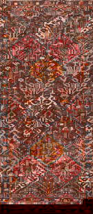 Antique Wool Bakhtiari Persian Runner Rug 3x9: Title: Antique Wool Bakhtiari Persian Runner Rug 3x9 Description:A Beautiful Genuine Iran ( Persia ) Bakhtiari rug is Hand Knotted by skillful weavers in Iran ( Persia ) with