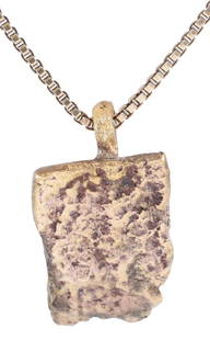 VIKING WARRIOR’S BRACELET PENDANT NECKLACE, 10th-11th CENTURY AD: Vikings were highly skilled metallurgists, and as a result, breaking metal had supernatural significance for them. Breaking ringjarn (iron rings) as shown on the Larbro Stone, was thought to destroy t