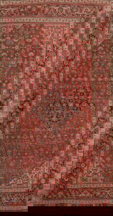 Pre-1900 Vegetable Dye Bidjar Persian Area Rug 7x12: Title: Pre-1900 Vegetable Dye Bidjar Persian Area Rug 7x12 Description:A Beautiful Genuine Iran ( Persia ) Bidjar rug is Hand Knotted by skillful weavers in Iran ( Persia ) with
