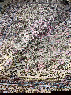Hand Knotted Persian qum silk-3x5: Title: Hand Knotted Persian qum silk-3x5 Description:Hand Knotted Persian qum silk-3x5 Size: 3x5ft Circa:1980 Origin:Turkey Material:100 % Wool Reserve: $400.00 Shipping: Domestic: Flat-rate of $95.00
