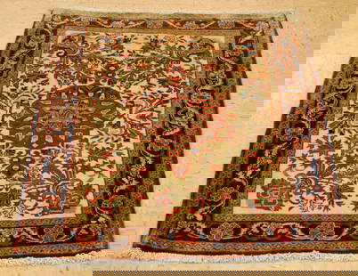 Persian BIJAR RUG, 2'5" x 3'2": Title: Persian BIJAR RUG, 2'5" x 3'2" Description:OLD,ANTIQUE HIGHLY DETAILED VASE DESIGN FINE KORK WOOL_HIGH KPSI Persian BIJAR ORIENTAL RUG.........Highly detailed Floral design pattern surounded by