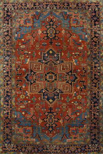 Pre-1900 Vegetable Dye Heriz Serapi Persian Area Rug 8x10: Title: Pre-1900 Vegetable Dye Heriz Serapi Persian Area Rug 8x10 Description:A Beautiful Genuine Iran ( Persia ) Heriz (serapi) rug is Hand Knotted by skillful weavers in Iran ( Persia )