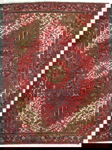 Persian Heriz Hand Knotted Oriental Rug 8' x 10'10": Title:Persian Heriz Hand Knotted Oriental Rug 8' x 10'10" Description:&#8226; Rug Number: 177 &#8226; Country of Origin: Iran &#8226; Style, Design: Persian Heriz, Serapi, Geometric, Tribal &#8226; Si