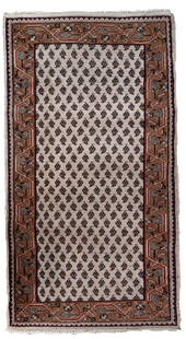 Handmade vintage Indian Seraband rug 2.3' x 4.6' (73cm x 143cm) 1970s: Title: Handmade vintage Indian Seraband rug 2.3' x 4.6' (73cm x 143cm) 1970s Origin:India Dimension: 2.3' x 4.6' (73cm x 143cm) Materials:wool Year:1970s Description:Handmade vintage Indian Seraband r