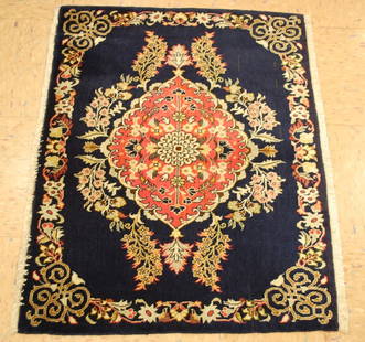 Persian KASHAN RUG 2'2" x 2'10": Title: Persian KASHAN RUG 2'2" x 2'10" Description:OLD,ANTIQUE KORK WOOL_HIGH KPSI Persain KESHAN ORIENTAL RUG .........with an exact size of 2'2" x 2'10" Colors include Gold,Salmon,Olive,Ivory,Beige,