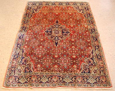 Persian BIJAR RUG 3'9" x 5'8": Title: Persian BIJAR RUG 3'9" x 5'8" Description:OLD,ANTIQUE HIGHLY DETAILED FINE KORK WOOL_HIGH KPSI Persian BIJAR ORIENTAL RUG.........Highly detailed Floral design pattern surrounded by a beautiful