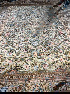 Hand Knotted Persian Kashan Rug 10x15 ft: Title: Hand Knotted Persian Kashan Rug 10x15 ft Description:Hand Knotted Persian Kashan Rug 10x15 ft Size: 10x15ft Circa:1980 Origin:Iran Material:100 % Wool Reserve: $750.00 Shipping: Domestic: Flat-