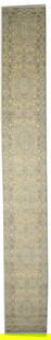 Beige Casual Floral 3X20 Oushak Chobi Oriental Runner Rug: Title: Beige Casual Floral 3X20 Oushak Chobi Oriental Runner Rug Description:Handmade 3X20 beige oriental runner made with natural dyes (fine wool pile and cotton foundation), superior knot count, and