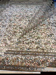 Hand Knotted Karastan Rug 8.8x12 ft: Title: Hand Knotted Karastan Rug 8.8x12 ft Description:Hand Knotted Karastan Rug 8.8x12 ft Size: 8.8x12ft Circa:1980 Origin:USA Material:100 % Wool Reserve: $550.00 Shipping: Domestic: Flat-rate of $1