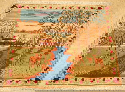 Persian ISFAHAN RUG 2'4" x 2'8": Title: Persian ISFAHAN RUG 2'4" x 2'8" Description:OLD,SEMI ANTIQUE PRE- REVOLUTION WOVEN DURING LATE SHAH ERA MUST SEE BEAUTY HIGH KPSI WITH KORK WOOL WOVEN ON SILK FOUNDATION Persian ISFAHAN PICTORI