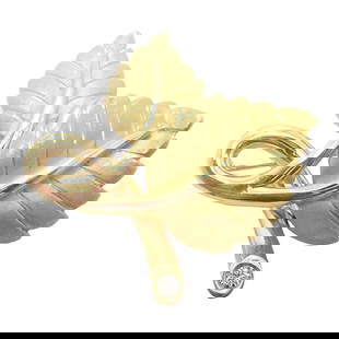 Tiffany & Co 18k Yellow Gold Diamond Leaf Pin Brooch 2003: Tiffany & Co 18k Yellow Gold Diamond Leaf Pin Brooch 2003 Tiffany & Co 18k Yellow Gold Diamond Leaf Pin Brooch 2003 Product Description About This Piece: Metal: 18k yellow gold Brooch Sizes: 29mm x 31