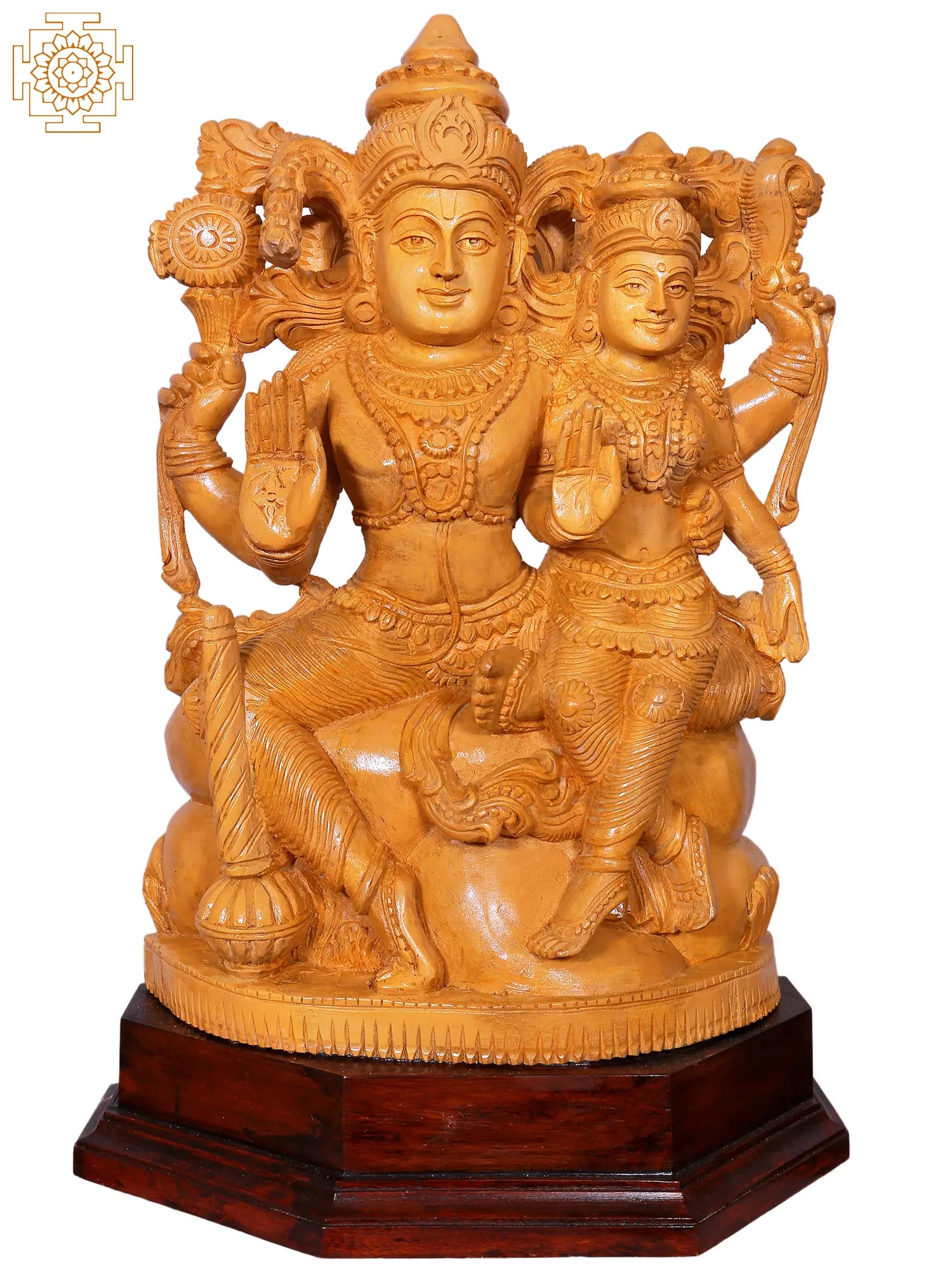 18" Wooden Lakshmi Narayan (1 of 7)