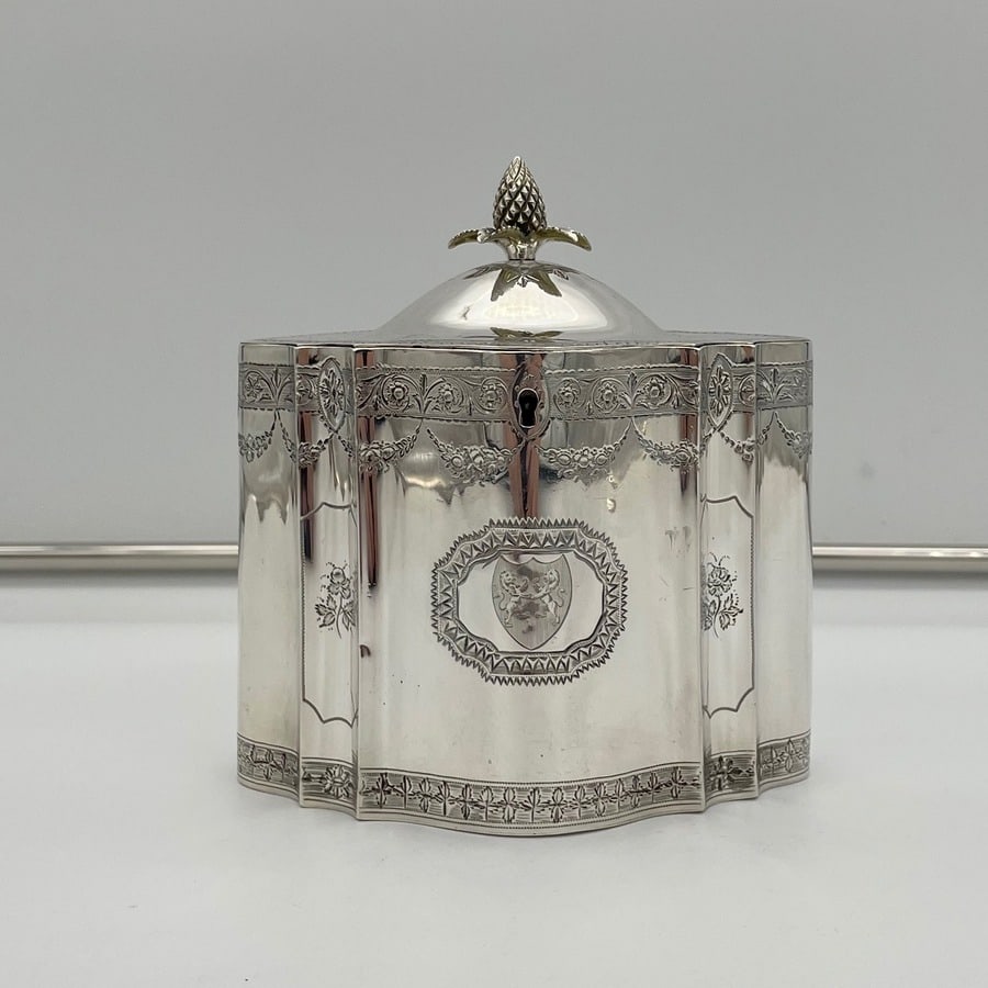 18th Century Antique George III Silver Tea Caddy London 1795 Thomas Shepherd (1 of 9)
