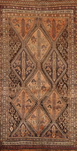 Vegetable Dye Antique Qashqai Persian Area Rug 5x9: Title: Vegetable Dye Antique Qashqai Persian Area Rug 5x9 Description:A Beautiful Genuine Iran ( Persia ) Qashqai rug is Hand Knotted by skillful weavers in Iran ( Persia ) with