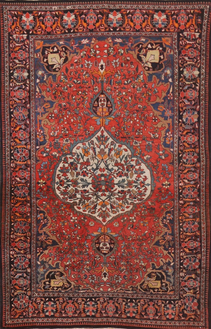 Pre-1900 Antique Sarouk Farahan Vegetable Dye Persian Rug 4x7: Title: Pre-1900 Antique Sarouk Farahan Vegetable Dye Persian Rug 4x7 Description:A Beautiful Genuine Iran ( Persia ) Sarouk (Farahan) rug is Hand Knotted by skillful weavers in Iran ( Per