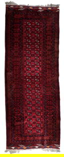 Handmade Vintage Afghan Ersari Runner 3.5' x 9.2' (108cm x 282cm), 1960s: Title: Handmade Vintage Afghan Ersari Runner 3.5' x 9.2' (108cm x 282cm), 1960s Origin:Afghanistan Dimension: 3.5' x 9.2' (108cm x 282cm) Materials:wool Year:1960s Description:Elevate your living spac