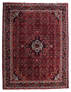 Handmade Vintage Persian Malayer Rug 5.4' x 7.1' (167cm x 219cm), 1960s: Title: Handmade Vintage Persian Malayer Rug 5.4' x 7.1' (167cm x 219cm), 1960s Origin:Middle East Dimension: 5.4' x 7.1' (167cm x 219cm) Materials:wool Year:1960s Description:Immerse your home in time