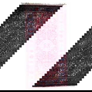 Handmade Vintage Persian Malayer Rug 5.4' x 10.6' (166cm x 324cm), 1960s: Title: Handmade Vintage Persian Malayer Rug 5.4' x 10.6' (166cm x 324cm), 1960s Origin:Middle East Dimension: 5.4' x 10.6' (166cm x 324cm) Materials:wool Year:1960s Description:Experience the allure o